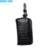 ราคา BARR1YRB กุญแจรถแบบพกพา PU หนังพวงกุญแจลายจระเข้สแควร์มัลติฟังก์ชั่นซิป Key Case กระเป๋า (40370645791)