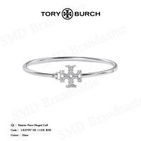 ราคา Tory Burch กำไลข้อมือผู้หญิง รุ่น Eleanor Pave Hinged Cuff Code: 143797 OS 1122 020 (24576512185)