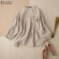 ราคา Zanzea เสื้อเบลาส์ คอกลม แขนยาว สไตล์วินเทจ สําหรับผู้หญิง (17870019162)