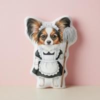 ราคา หมอนไดคัทสกรีนรูป พิมพ์2ด้าน ตุ๊กตา Pillowdoll ของขวัญวันเกิด หมอนน้องหมา French Maid Papillon ปาปิยอง (54404078938)