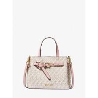 ราคา มือสองกระเป๋าสะพาย Michael Kors Emilia Small Logo Satchel in Powder Blush Multi (35H0GU5S1B) (23245095524)