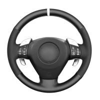 ราคา Black Suede Leather White Marker Soft Car Steering Wheel Cover For Mazda RX-8 RX8 2003 2004 2005 20 (55156327857)