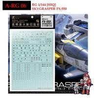 ราคา ดีคอลน้ำ [ARTISAN'S CLUB] RG06 RG 1/144 SKYGRASPER FX-550 GUNDAM [HIQ] WATER SLIDE DECAL A RG 06 (8311487799)