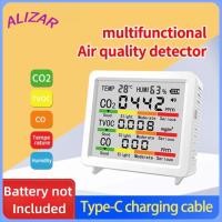 ราคา เครื่องตรวจจับคุณภาพอากาศ ALIZAR, เครื่องทดสอบ LCD ประเภท C CO2, ใช้ในบ้าน 5-in-1 Function Carbonไดออกไซด์ Monitor (45554781947)