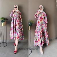 ราคา GAMIS ZARA MOTIF RAYON PREMIUM / MIDI DRESS RAYON PREMIUM / ALIKA DRESS BUSUI FRIENDLY (44307806183)