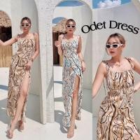 ราคา เดรสยาวสายเดี่ยวผูกไหล่✨New Odet dress✨ลายกราฟฟิกดีเทลผ่าข้าง ป้ายCottoncandy✨ (10291656790)