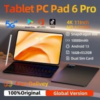 ราคา 2026 ต้นฉบับเวอร์ชันทั่วโลก Pad 6 Pro แท็บเล็ต Android13 PAD 12GB+512GB Snapdragon 888 แท็บเล็ต PC Dual Sim Card 5G WiFi HD 4K (25331755659)