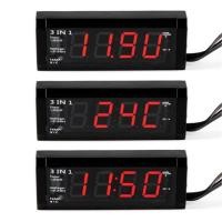 ราคา นาฬิกา LED ติดรถ ใช้ไฟ 12V (1150530283)