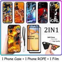 ราคา เคสโทรศัพท์มือถือเซรามิค กันรอยหน้าจอ ลายการ์ตูนนารูโตะ วันพีช สําหรับ Redmi 13C 2 IN 1 (25058572523)