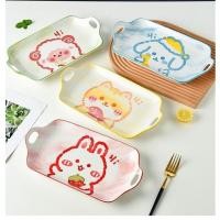 ราคา ถาดกระเบื้อง ถาดเซรามิค จานกระเบื้อง จานเซรามิค ถาดลายการ์ตูนน่ารัก (21438861074)