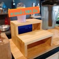 ราคา ชั้นไม้บันได 2 ชั้น วางแคดตัส โมเดล แก้ว ขวดน้ำ โชว์ของต่างๆ ขนาดกxยxส 16X15X10Cm. AS04-2*15 (11520735309)