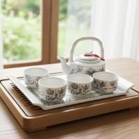 ราคา ชุดน้ำชาชุดชงชา พร้อมถาดรอง ถ้วยน้ำชา4ใบ กาน้ำชาเซรามิคงานกังไสโบราณสวยงาน เครื่องปั้นดินเผาชั้นดีที่สุด 茶壶茶具 (46753254284)