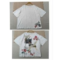 ราคา Fashion size 4XL เสื้อยืดทรง oversize ผ้า cotton สีขาวคอกลมเนื้อผ้านุ่ม ด้านหลังและด้านหน้าสกรีนลายสวยๆ รอบอก 54 (43126587808)