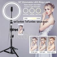 ราคา Tiktok ชุดไลฟ์สด ไฟไลฟ์สด LED Selfy Ring Light ไฟเปลี่ยน3สี ปรับได้10ระดับ (ที่หนีบมือถือติดมากับวงไฟ) พร้อมใช้งาน (6643258563)
