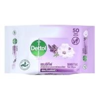 ราคา เดทตอล ผ้าเช็ดทำความสะอาดผิวแบบเปียก สูตรเซนซิทีฟ 50 แผ่น **(EXP12/26)** (54804731515)
