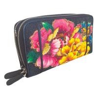 ราคา 2 ซิปคู่ กระเป๋าสตางค์ หนังปลากระเบนหญิง ลายดอกไม้ มีสายสะพาย ช่องใส่ธนบัตร ใส่การ์ด หรูหรา โดดเด่น หนังแท้ 100% (2309637261)