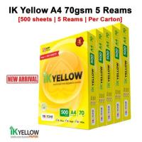 ราคา Ik Yellow A4 กระดาษ 70 GSM 500 แผ่น (5 รีมพร้อมกล่อง)/ Kertas Fotostat 500helai 70gsm/ Kertas Copier 70gsm 500 s (45803634561)