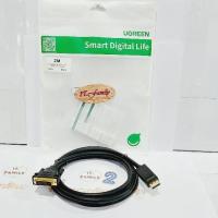 ราคา สายสัญญาณภาพ Display Port แปลงเป็น DVI 24+1 (1080P) สายยางสีดำ ยาว 2 M (10221) UGREEN (ออกใบกำกับภาษีได้) (20236696293)