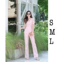 ราคา Lover's Shop จั๊มขายาวลูกไม้ชมพู ซีทรู (6162308976)