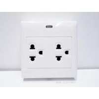 ราคา Haco ปลั๊กไฟบ้าน ปลั๊กกราวด์คู่ เต้ารับกราวด์คู่ แบบลอย รุ่น M3-E20 (8331265741)