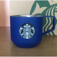 ราคา Starbucks แก้ว Mug Stainless DW Blue สีน้ำเงิน 12 oz. ของแท้ (1956950517)