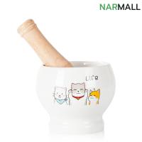 ราคา ครก ครกเซรามิก ครกบดยา ขนาด 4.5 นิ้ว ความจุ 600ml มีสาก พร้อมฝาปิด ใช้งานได้หลากหลาย Narmall_ (18935715534)