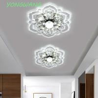ราคา YONGWANG โคมไฟเพดาน LED,โมเดิร์นคริสตัลกลีบคริสตัลดอกไม้โคมระย้า,ติดตั้งง่าย 9W Creative จี้โคมไฟห้องนั่งเล่น (56602398809)