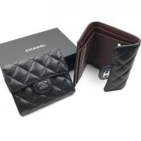 ราคา New : Chanel Trifold Compact Wallet Black Caviar SHW (4382443981)
