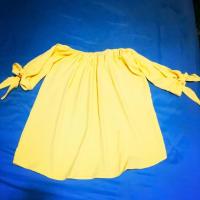 ราคา เสื้อปาดไหล่ แขนห้าส่วนผูกโบว์ (3406324465)