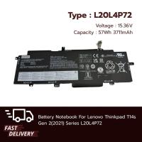 ราคา แบตเตอรี่ Battery Notebook Lenovo Thinkpad T14s Gen 2(2021) L20L4P72 ของแท้ ส่งฟรี ประกัน 1 ปี (24268697992)