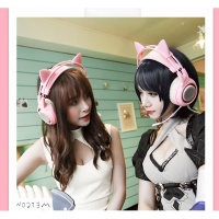 ราคา หูฟังคลอบหู สีชมพู มีหูแมวน่ารัก Somic G951pink Head-MOUNTED 7.1-Channel eSports Game CAT EAR Headset pubg (3344152468)