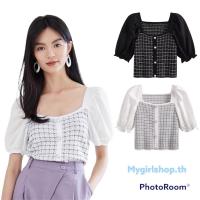 ราคา MYGIRLSHOP.THเสื้อครอปแขนตุ๊กตาน่ารักมาก6718 (9601842631)