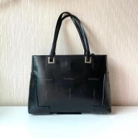 ราคา กระเป๋าถือ หนังแท้สีดำ (22158647305)