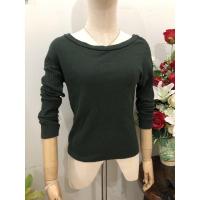 ราคา เสื้อแขนยาว คอปาด สีเขียวเข้ม (7116768841)