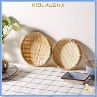 ราคา KIHLAUGHX ตะกร้าหวาย, ถาดไม้ไผ่สานทรงกลมไม้ไผ่, ตะกร้าสานไม้ไผ่สานแฮนด์เมด ครัว (44506013704)