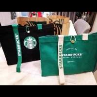 ราคา กระเป๋าผ้าแคนวาส สตาร์บัค ถุงผ้าลดโลกร้อน ใบใหญ่ แข็งแรง จุของได้เยอะ **รุ่นใหม่*** (3815983069)