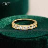 ราคา CKT แหวนทอง 18k เพชร Moissanite 0.7 ct สไตล์Frigid สำหรับผู้หญิง แหวนงานแต่งงาน (41828659213)