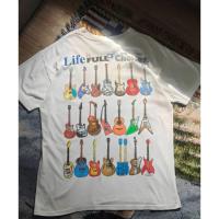 ราคา เสื้อ Vintage Guitars electric rock White T Shirt Large 1990s bass music graphic glam (53301209859)
