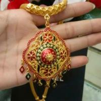 ราคา สร้อยคองานลงยาสุโขทัย งานทอง5 ไมครอน (1198893883)