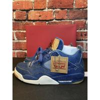 ราคา nike Air Jordan 4 retro Levi's denim AO2571-401 basketball shoes (24852602456)
