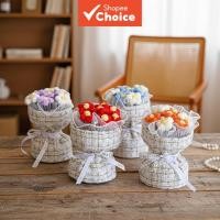 ราคา ช่อดอกไม้ถักไหมพรม 7 ดอก ดอกพัฟจําลอง สไตล์กลิ่นหอมเล็ก ช่อดอกไม้ผ้าถือด้วยมือ (40524837314)