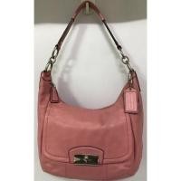 ราคา กระเป๋ามือสอง ของแท้ Coach Kristin Pink Patent Leather Shoulder Bag F22306 หนังแท้ สีชมพู พร้อมส่ง (12640053523)