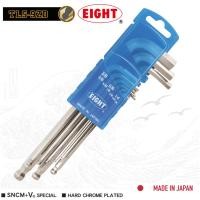 ราคา EIGHT ประแจหัวบอลเตเปอร์ ยาว สีขาว 9 ตัวชุด ขนาด 1/16 - 5/16 No.TLS-9ZD (28825845974)