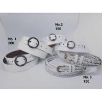 ราคา เข็มขัดผู้หญิงหนังแท้ สีขาว (2586403862)