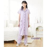 ราคา [จัดส่งจากประเทศญี่ปุ่น] Nissen_ ชุดนอนคนท้อง ชุดให้นมบุตร แขนสั้น ผ้าคอตตอนผสมนุ่ม ใส่สบาย ระบายอากาศดีเยี่ยม ปรับเอวได้ง่าย 2WAY ใส่ได้ทั้งก่อนและหลังคลอด กระดุมหน้าเปิดให้นมสะดวกด้วยมือเดียว เหมาะส