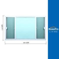 ราคา WINDOW ASIA หน้าต่างบานเลื่อน อะลูมิเนียม S-F-S มุ้ง F10 180X110 ซม. สีขาว จัดส่งโดย HomePro (19178826365)