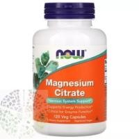 ราคา Now Foods, Magnesium Citrate, 120 Veg Capsules (9215855050)