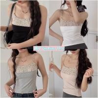 ราคา Hot fashion thai~พร้อมส่ง' เสื้อสายเดี่ยวลายเสือดาวพิมพ์ตัวเองกับแผ่นหน้าอกเสื้อคลุมหน้าอก- FY8119 (24843769838)