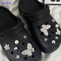 ราคา TOHOURTO Beach Shoe Charms, Pearl Butterfly Pentagram ที่ถอดออกได้รองเท้าตกแต่งคลิป Buckle, Reusable DIY คลิปหัวเข็มขัดที่ถอดออกได้ Perforated รองเท้าอุปกรณ์เสริม Perforated รองเท้า (56906167937)