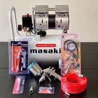 ราคา Masaki ขนาด 30L ปั๊มลม ปั๊มลมออยฟรี 30 ลิตร (อัพเกรด 1,000 W) +พร้อมอุปกรณ์ 6 อย่าง + กาพ่นสี KANTO กระป๋อง (บน) (22468760912)
